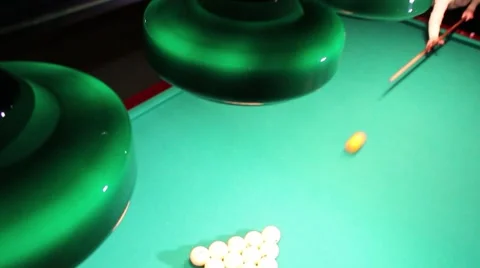 Pool spread on billiards table Stock Footage 47834060
