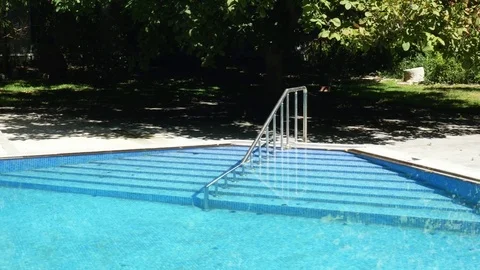 Pool Stairs Stock Footage 82711583