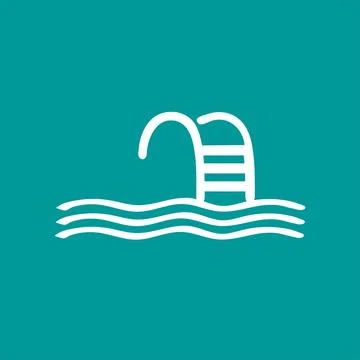 Pool stairs icon illustration. Vector illustration Illustrazione stock
