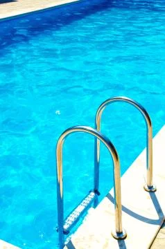 Pool stairs Stock Photos