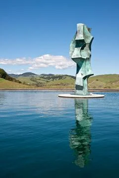 Pool with Statue in Napa Valley Stock Photos