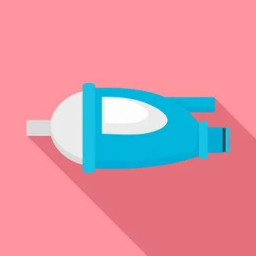 Pool suction machine icon, flat style Stock Illustration