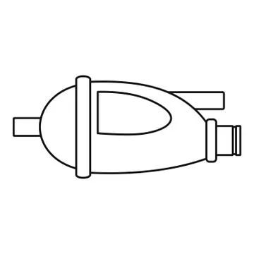 Pool suction machine icon, outline style Stock Illustration