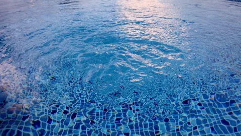 Pool surface with running pump Stock Footage 109130730