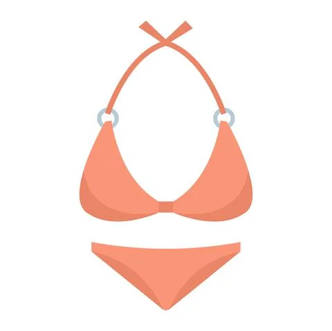 Pool swimsuit icon flat isolated vector Stock Illustration