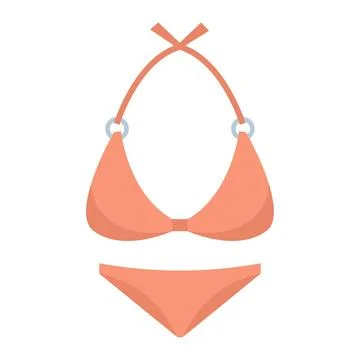 Pool swimsuit icon flat isolated Stock Illustration