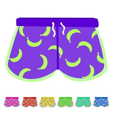 Pool swimsuit men vector cartoon graphic Stock Illustration