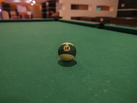 Pool table and balls Stock Photos