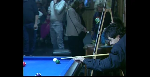 Pool Table at Australian Pub – Australia (1997) Stock Footage 317804095