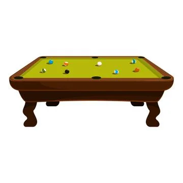 Pool table with balls ready for playing a game Stock Illustration