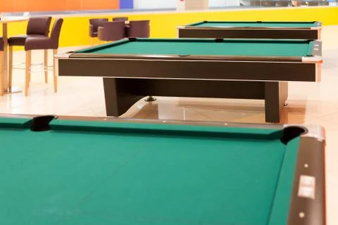 Pool table close up Stock Photos