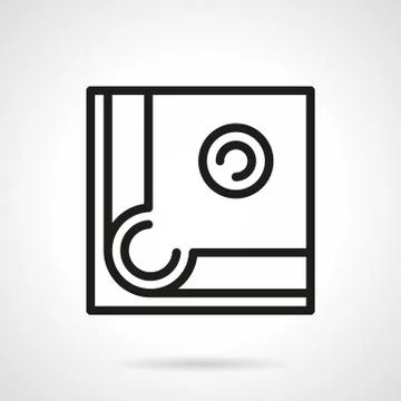 Pool table corner simple line vector icon 스톡 일러스트