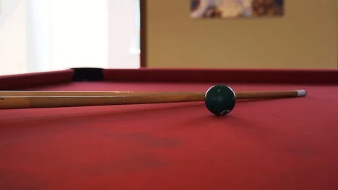 Pool table cut in 2 Stock Footage 89693490