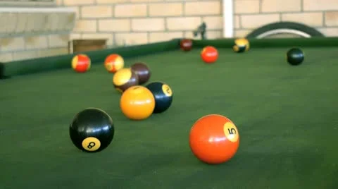 Pool table Stock Footage 14808308
