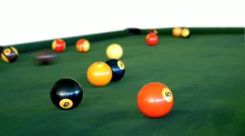 Pool table Vídeo Stock 14808355