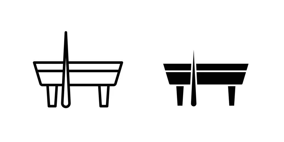 Pool table icon for design projects and web UI Illustrazione stock