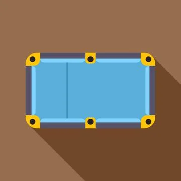 Pool table icon representing billiards game Stock Illustration