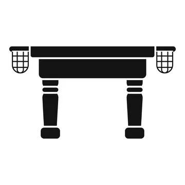 Pool table icon representing billiards or snooker game Stock Illustration