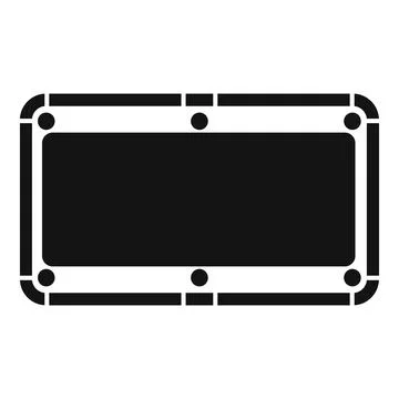 Pool table icon showing billiards game top view Stock Illustration