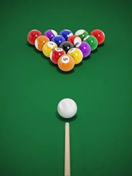 Pool table Stock Illustration
