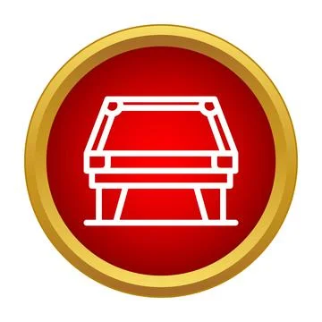 Pool table line icon for billiards and snooker game Illustrazione stock