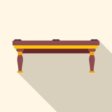 Pool table for playing billiards game flat design Stock Illustration