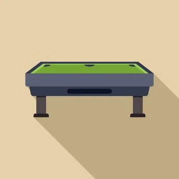 Pool table playing game flat design illustration Stock Illustration
