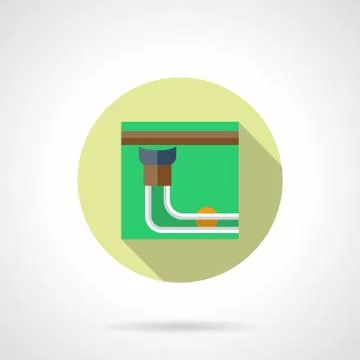 Pool table pocket flat round vector icon 스톡 일러스트