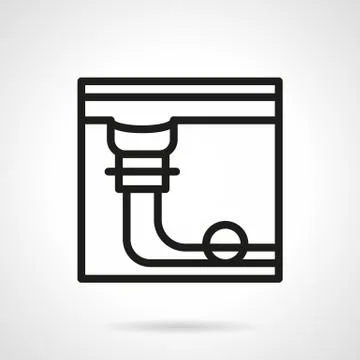 Pool table pocket simple black line vector icon 스톡 일러스트