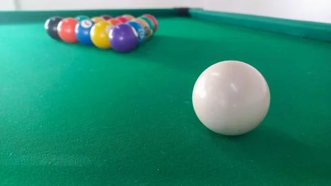 Pool Table Ready for the Game Stock Photos