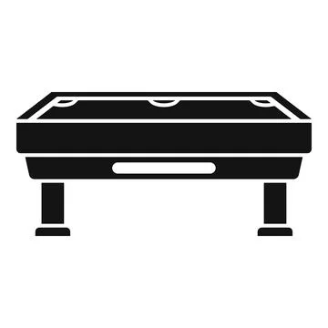 Pool table silhouette icon for indoor game Stock Illustration