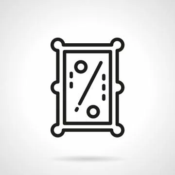 Pool table simple line vector icon 스톡 일러스트