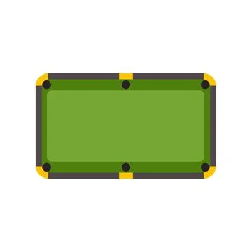 Pool table top view representing hobby and game Illustrazione stock