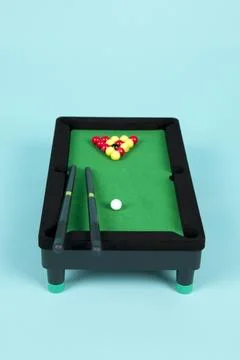 Pool table toy plastic Stock Photos