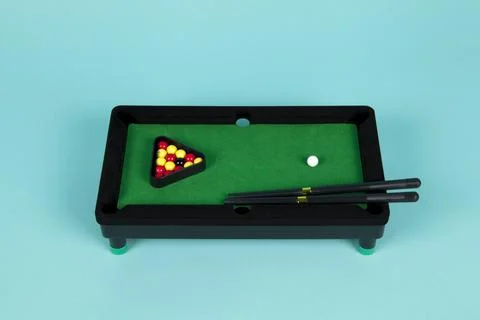 Pool table toy plastic Stock Photos