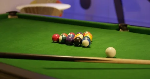 Pool table Tracking Shot on RED 5K 動画素材 90777922