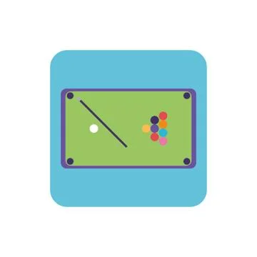 Pool table in white background イラスト素材