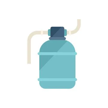 Pool tank icon flat vector. Pump cleaning Stock Illustration