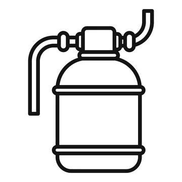 Pool tank icon outline . Pump cleaning Illustrazione stock