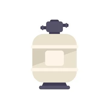 Pool tank service icon flat vector. Cleaning pump Stock Illustration