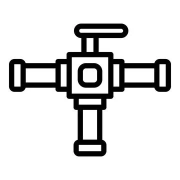 Pool tap icon, outline style イラスト素材