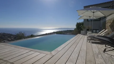 Pool terrace Stock Footage 100844676