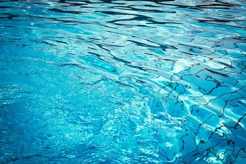 Pool texture. Summer sea abstract pattern. Blue wave surface or pool water ba 스톡 사진