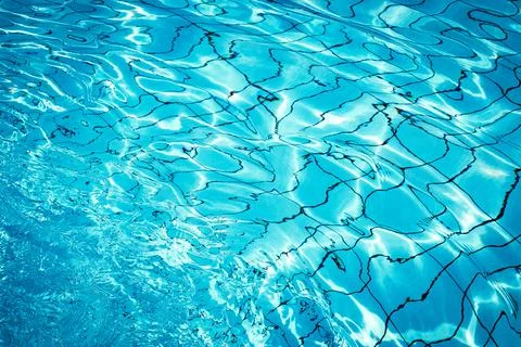 Pool texture. Summer sea abstract pattern. Blue wave surface or pool water ba Stock Photos