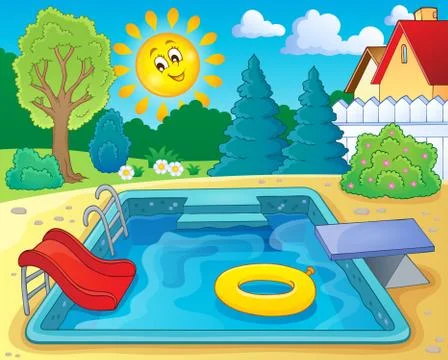 Pool theme image - eps10 vector illustration. Stock Illustration