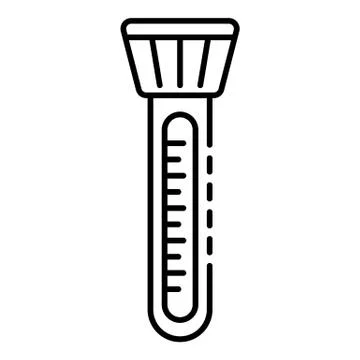 Pool thermometer icon, outline style Stock Illustration