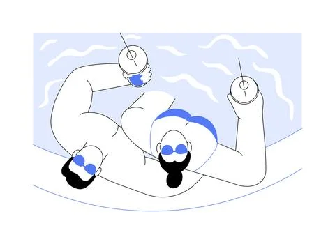 Pool time isolated cartoon vector illustrations. Stock Illustration