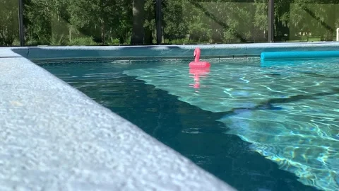 Pool Toys Floaties Water Ripples 4K Stock Footage 208111445