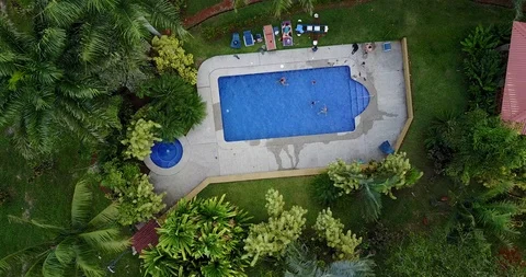 Pool in A Tropical Place Stock Footage 88669997