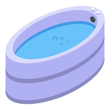 Pool tub icon isometric vector. Spa health Stock Illustration